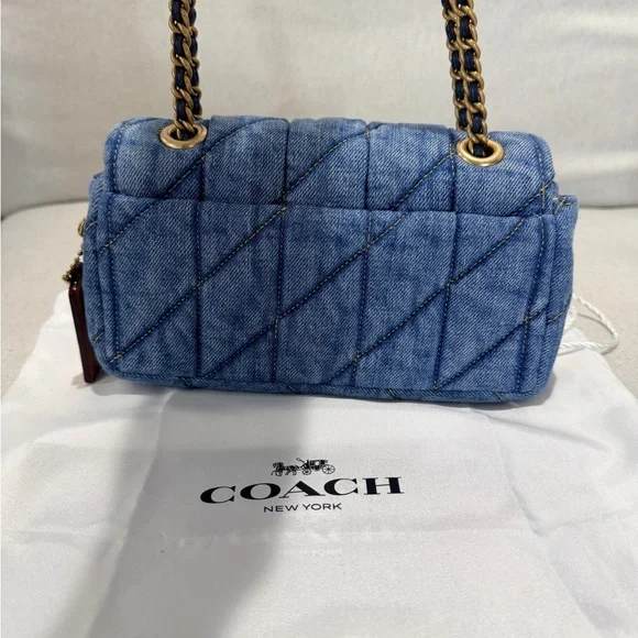 Coach Blue Quilted Tabby Crossbody Bag - Picture 12 of 14